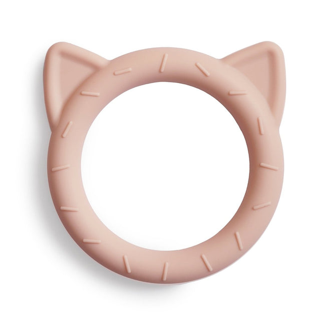 Mushie Bijtring Kat Blush - Mushie - Babywinkel - 810052461021