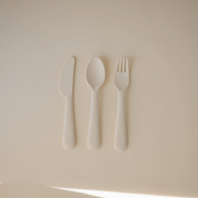 Mushie Baby Bestekset Ivory koop je bij Babywinkel