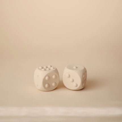 Mushie Educatief Speelgoed Dobbelstenen Blush/Shifting Sands 2st - Mushie - Babywinkel - 810052467375