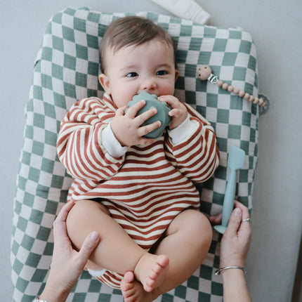 Mushie Educatief Speelgoed Dobbelstenen Cambridge Blue/ Shitting Sands 2st - Mushie - Babywinkel - 810052467382