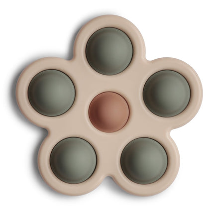 Mushie Educatief Speelgoed Druk Bloem Dried Thyme/Natural/Shifting Sand - Mushie - Babywinkel - 810052465555