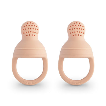 Mushie Fopspeen Fresh Food Feeder Blush Silicone 2St - Mushie - Babywinkel - 840355800050