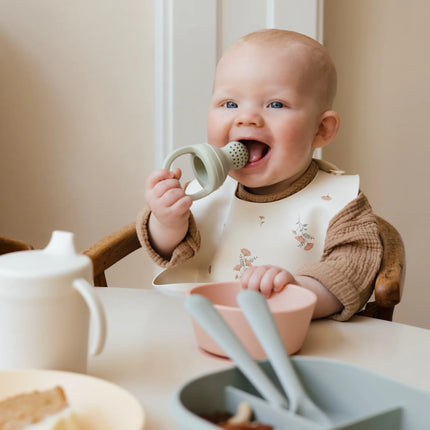 Mushie Fopspeen Fresh Food Feeder Cambridge Blue Silicone 2St - Mushie - Babywinkel - 840355800081