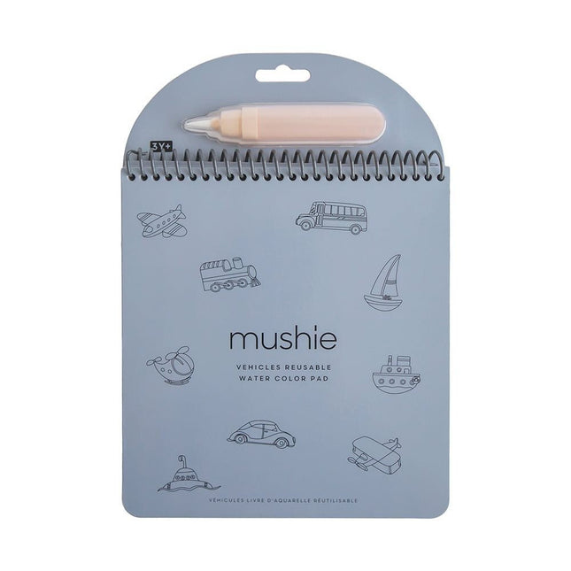 Mushie - Herbruikbaar Water Kleurboek Voertuigen koop je bij Babywinkel
