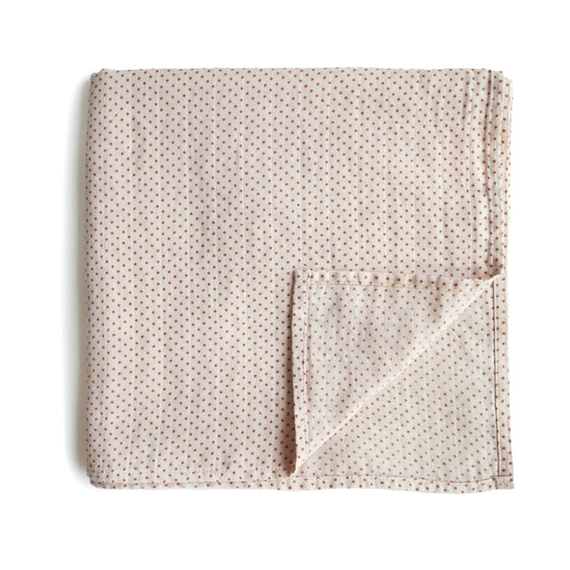 Mushie Hydrofiele Doek Caramel Polka Dots XL - Mushie - Babywinkel - 810052462370