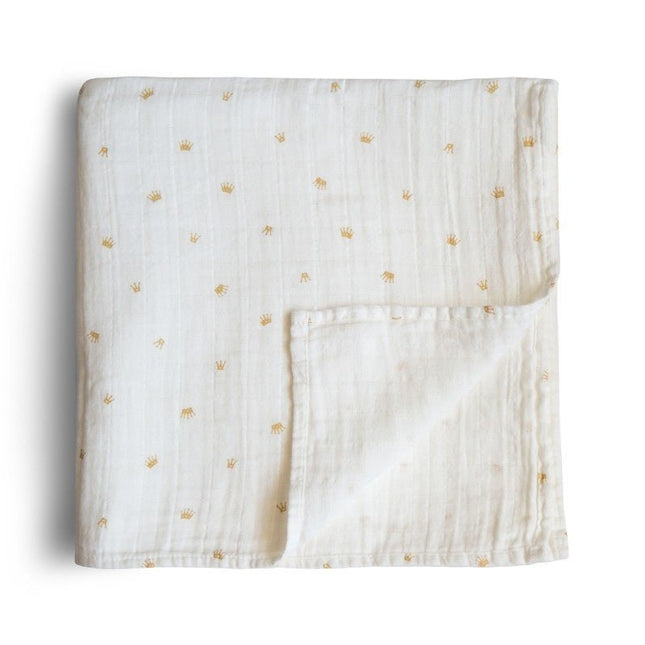 Mushie Hydrofiele Doek Crowns 120cm - Mushie - Babywinkel - 810052467689