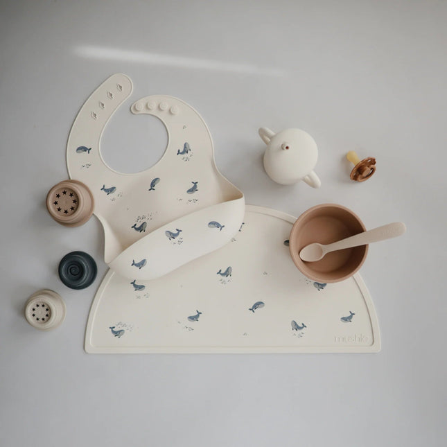 Mushie Placemat Whales - Mushie - Babywinkel - 810052467856