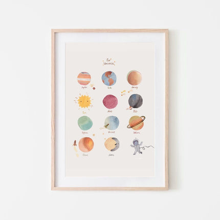 Mushie Poster Space Large 71cm - Mushie - Babywinkel - 810052460963