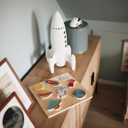 Mushie Puzzel Wooden Space - Mushie - Babywinkel - 840355800982