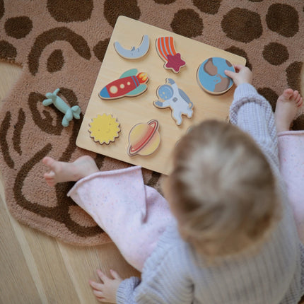 Mushie Puzzel Wooden Space - Mushie - Babywinkel - 840355800982