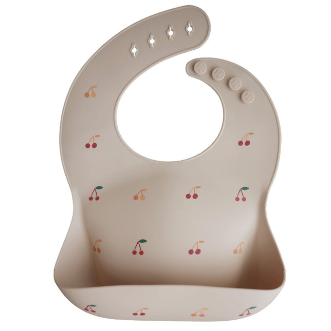 Mushie Slabbetje Silicone Cherries - Mushie - Babywinkel - 7426999778530