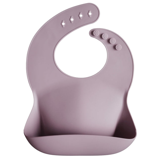 Mushie Slabbetje Silicone Pale Mauve koop je bij Babywinkel