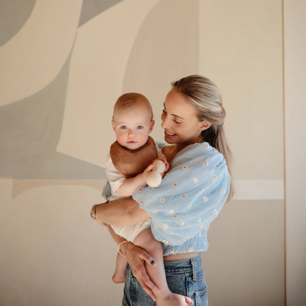 Mushie Slabbetje Tan/Fog 2St - Mushie - Babywinkel - 810052469584