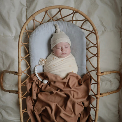 Mushie Wiegdeken Ribbed Tan - Mushie - Babywinkel - 810052469409
