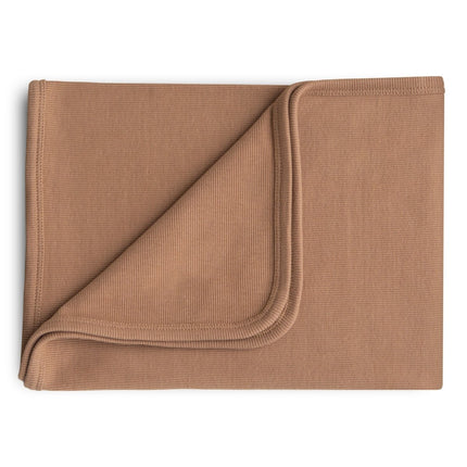 Mushie Wiegdeken Ribbed Tan - Mushie - Babywinkel - 810052469409