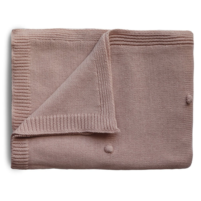 Mushie Wiegdeken Textured Dots Blush - Mushie - Babywinkel - 810052462103