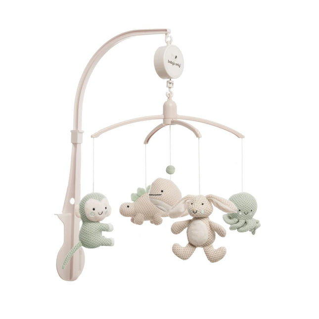 Muziekmobiel Animals laurel green/warm linen - Babywinkel - 8721052103151