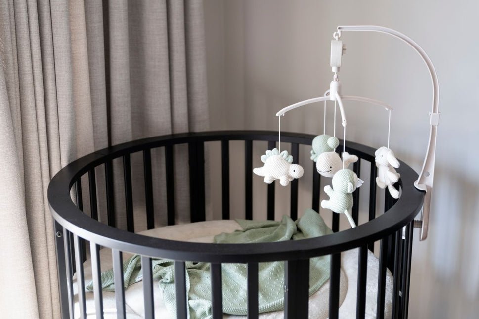 Muziekmobiel Animals laurel green/warm linen - Babywinkel - 8721052103151