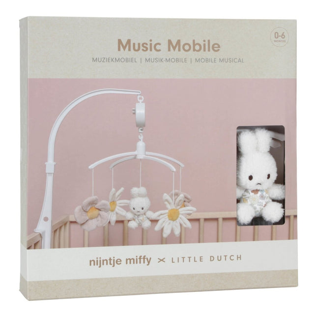 Nijntje Little Dutch Vintage Little Flowers muziekmobiel - Nijntje Little Dutch - Babywinkel - 8713291667716