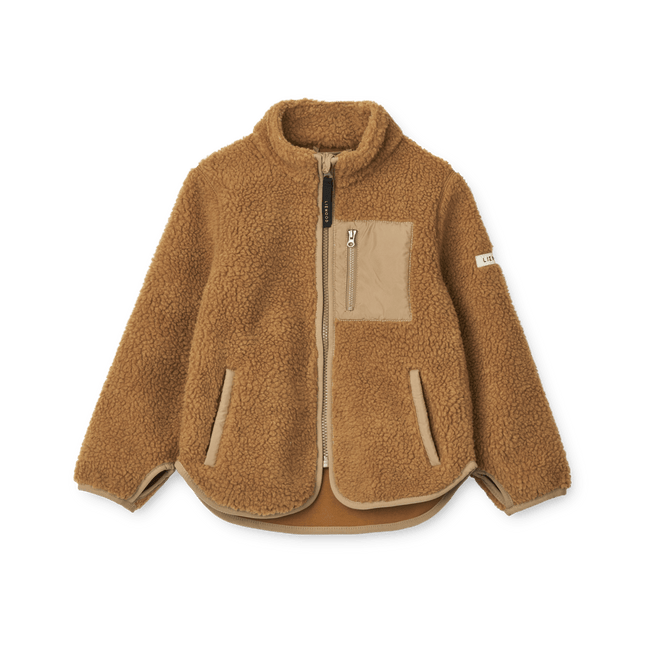 Nolan Pile Jacket Golden caramel oat mix koop je bij Babywinkel
