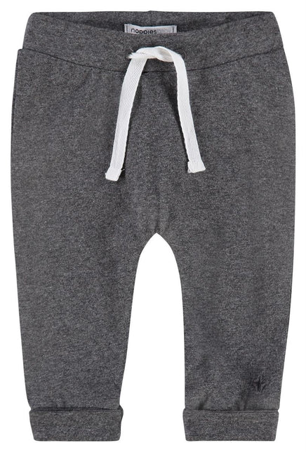 Noppies Baby Broekje Met Koord In Taille Dark Grey Melange - Noppies - Babywinkel - 8719788187330