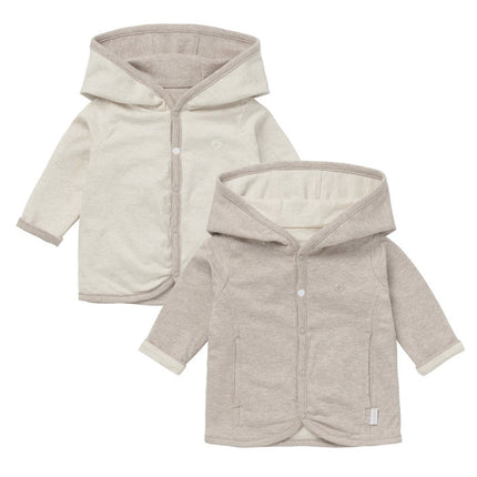 Noppies Baby Vestje Rev Bonny Taupe Melange Tweezijdig - Noppies - Babywinkel - 8719788698485