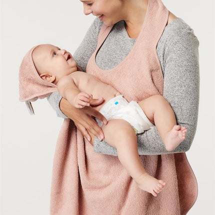 Noppies Badcape Baby Draagbaar Clover Badstof Misty Rose - Noppies - Babywinkel - 8719788634612
