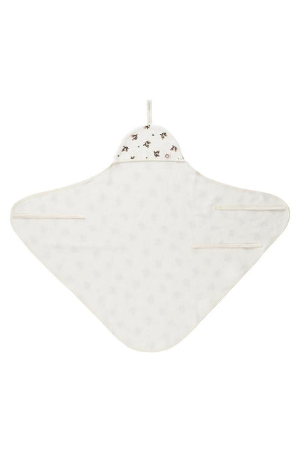 Noppies Badcape Baby Wikkelbaar Blooming Clover Badstof Jet Stream - Noppies - Babywinkel - 8719788634582