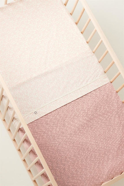 Noppies Gemeleerd gebreid omkeerbaar wiegdekentje Misty Rose 100x140cm - Noppies - Babywinkel - 8719788633219