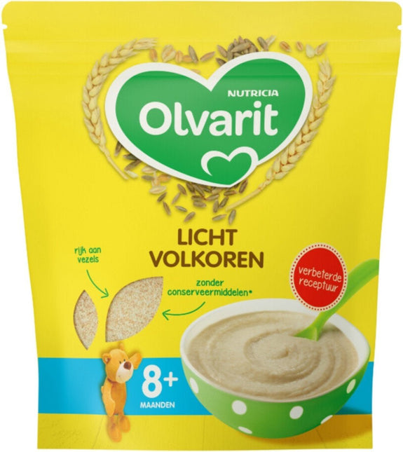 Olvarit Babyvoeding Licht Volkoren 8+ Maanden - Olvarit - Babywinkel - 3041091579256