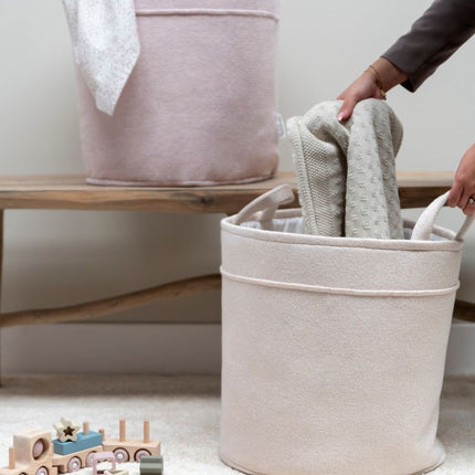 Baby's Only Opbergmand Sparkle Zilver - Roze Mêlee 38Cm koop je bij Babywinkel