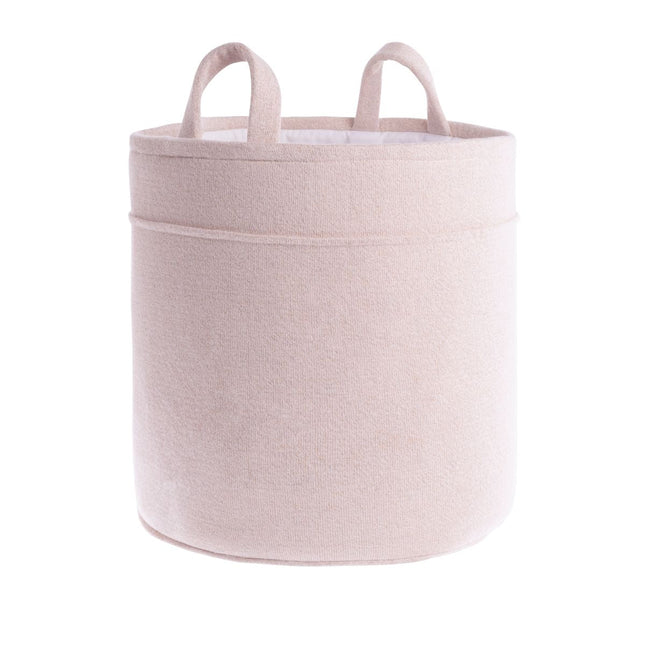 Opbergmand Sparkle zilver - roze mêlee - Ø38 cm - Babywinkel - 8721052100983