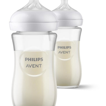 Philips Avent Babyfles Glas 3.0 240ml 2st - Philips Avent - Babywinkel - 8710103990802