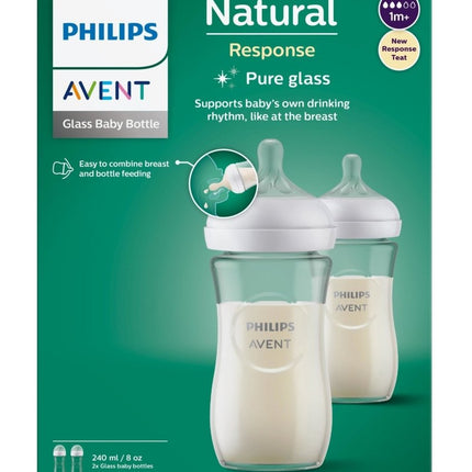 Philips Avent Babyfles Glas 3.0 240ml 2st - Philips Avent - Babywinkel - 8710103990802