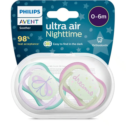Philips Avent Fopspeen +0 Maanden Air Night Mix - Philips Avent - Babywinkel - 8720689012997
