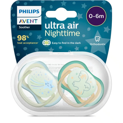 Philips Avent Fopspeen +0 Maanden Air Night Mix - Philips Avent - Babywinkel - 8720689012997