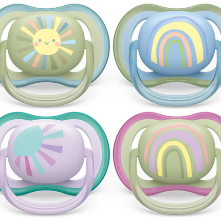 Philips Avent Fopspeen +0 Maanden Air Zon Regenboog Mix - Philips Avent - Babywinkel - 8720689012201