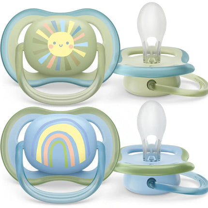 Philips Avent Fopspeen +0 Maanden Air Zon/Regenboog Boy - Philips Avent - Babywinkel - 8720689012690