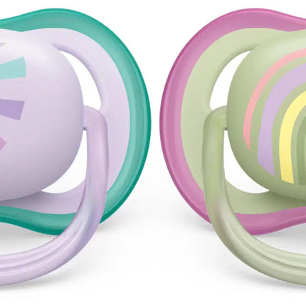 Philips Avent Fopspeen +0 Maanden Air Zon/Regenboog Girl - Philips Avent - Babywinkel - 8720689012706