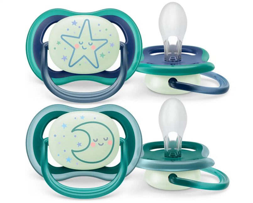 Philips Avent Fopspeen +6 Maanden Air Night Ster/Maan koop je bij Babywinkel