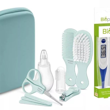Philips Avent Verzorgingsset Baby Mint met Biopax Thermometer - Philips Avent - Babywinkel - 5425021522778
