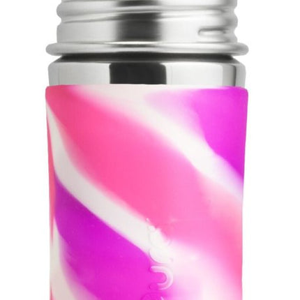 Pura Babyfles Rietje Rvs 325Ml Set Pink Swirl 4 delig - Pura - Babywinkel - 853766006737