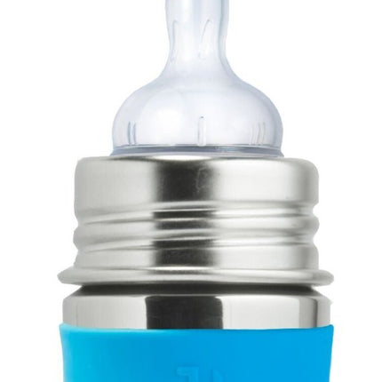 Pura Babyfles Rvs 150Ml Set Blauw 4 delig - Pura - Babywinkel - 853766006171