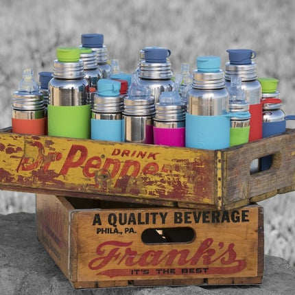 Pura Babyfles Rvs 150Ml Set Blauw 4 delig - Pura - Babywinkel - 853766006171