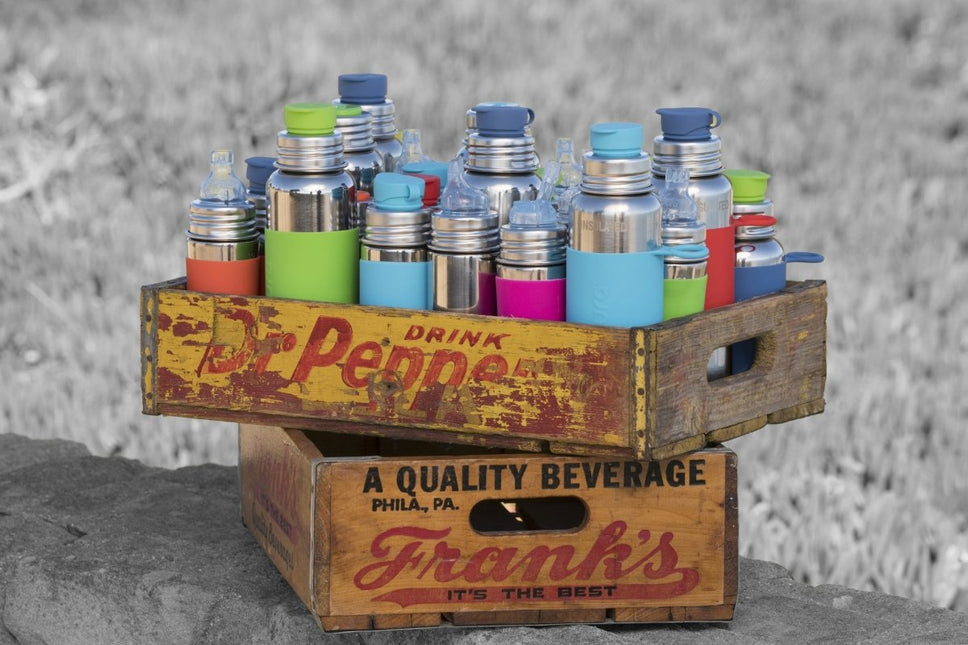 Pura Babyfles Rvs 325Ml Set Grijs 4 delig - Pura - Babywinkel - 858312007312