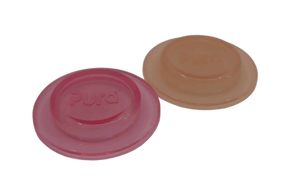 Pura Flesafsluiter Silicone Rose En Carrot 2St - Pura - Babywinkel - 850038571702