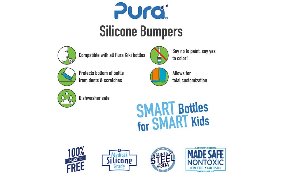 Pura Flesbeschermer Silicone Grijs 2St - Pura - Babywinkel - 850038571313