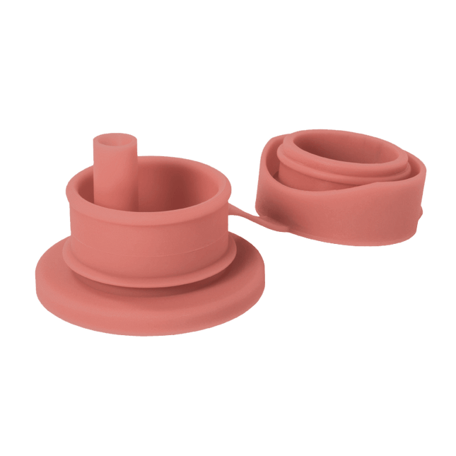 Pura Flessendop Rietje Silicone Rose - Pura - Babywinkel - 858312007824