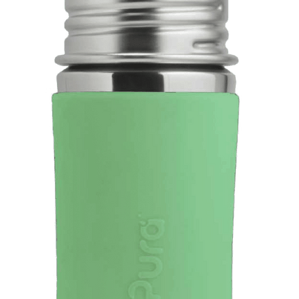 Pura Rietjesbeker Rvs 325 Ml + Silicone Rietje + Silicone Reisdop + Moss Sleeve - Pura - Babywinkel - 897261002948