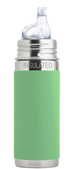 Pura Thermosfles Rvs 260 Ml Tuitspeen Moss Sleeve - Pura - Babywinkel - 858312007954